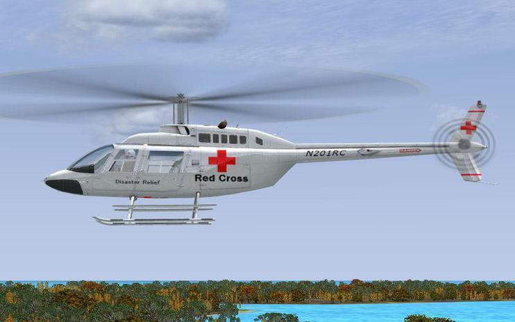 FSX Red Cross Bell 206B JetRanger