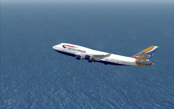 FSX British Airways 'World Tails' Boeing 747-400 (G-BOAE