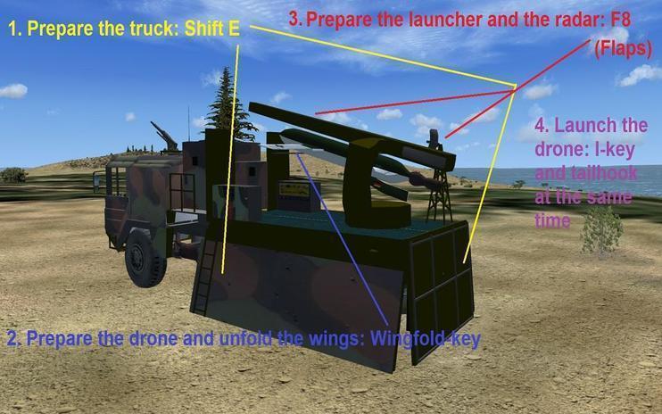 FS2004/FSX German Truck With Drone Launcher