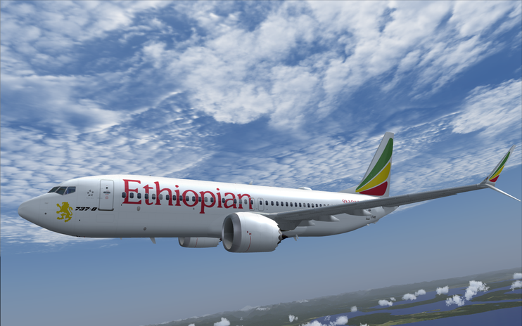 FS2004/FSX Ethiopian Boeing 737 MAX 8