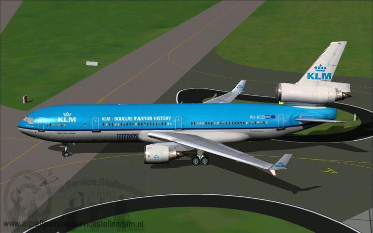 FS2004 KLM McDonnell Douglas MD-11 With Farewell Titles