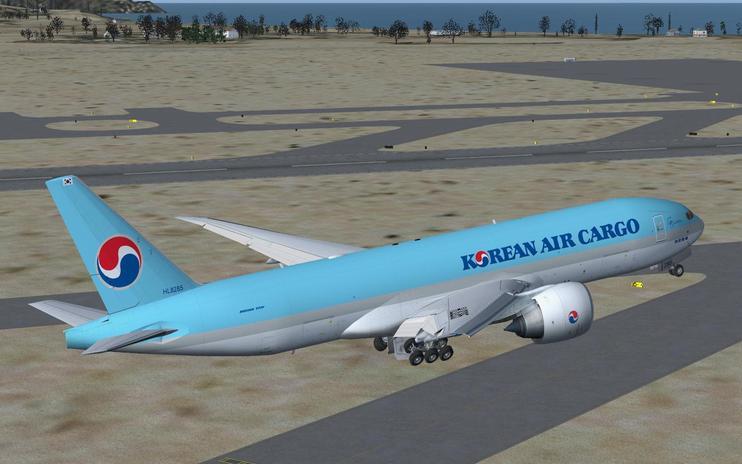 FS2004/FSX Korean Air Cargo Boeing 777-200F