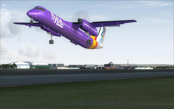 FS2004 Flybe "Purple" Bombardier Dash-8 Q400