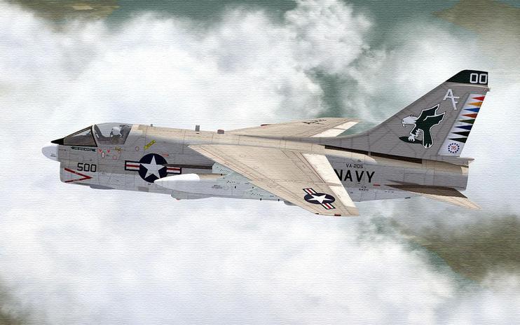 FSX US Navy A-7 Corsair In CAG Colors