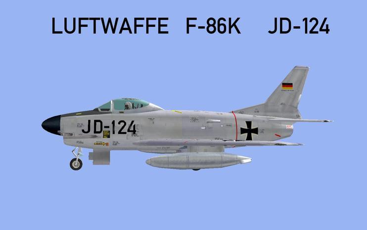 FSX German Air Force North American F-86D (K)