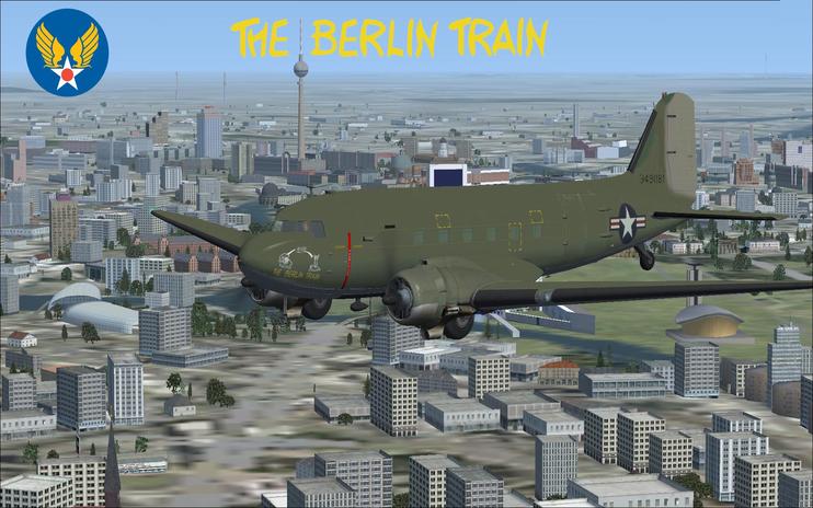 FSX Douglas C-47 The Berlin Train Repaint