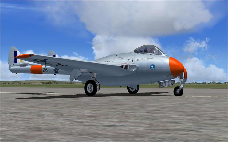 FSX SAAF de Havilland Vampire FB5
