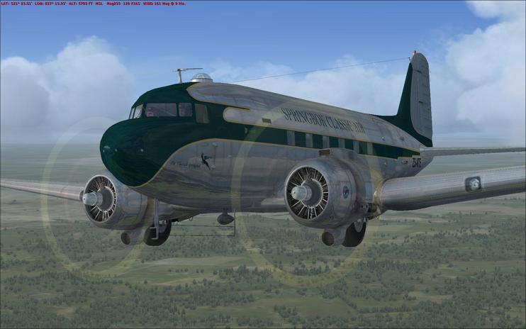 FSX Springbok Classic Air Douglas C-47 Improved