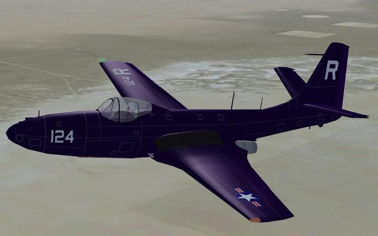 FSX McDonnell FH-1 Phantom With Updated Panel