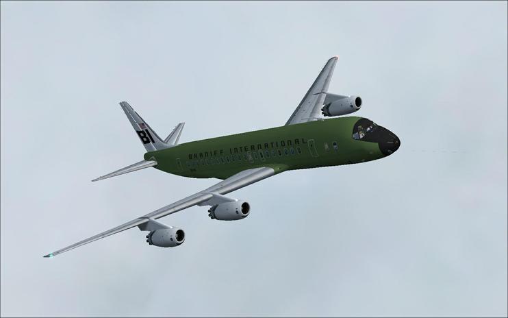 FSX Braniff International Douglas DC-8 Green Jellybean