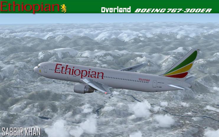 FS2004/FSX Ethiopian Boeing 767-300ER