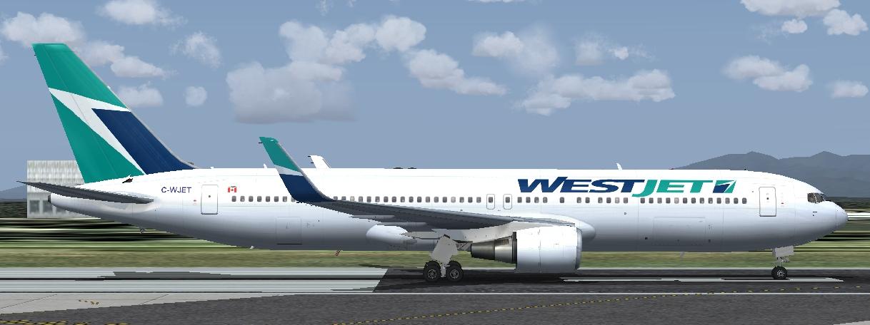 FS2004/FSX Westjet Boeing 767-300ER