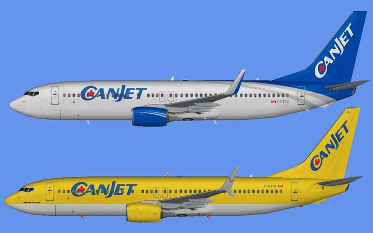 FSX Canjet Airlines W15 Fleet And Flight Plans