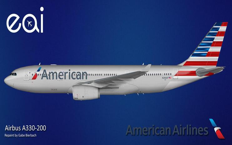 FS2004 American Airlines Airbus A330-200