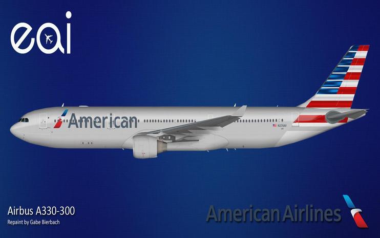 FS2004 American Airlines Airbus A330-300