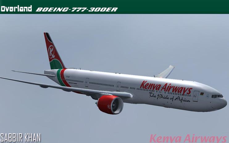 FS2004/FSX Kenya Airways Boeing 777-300ER