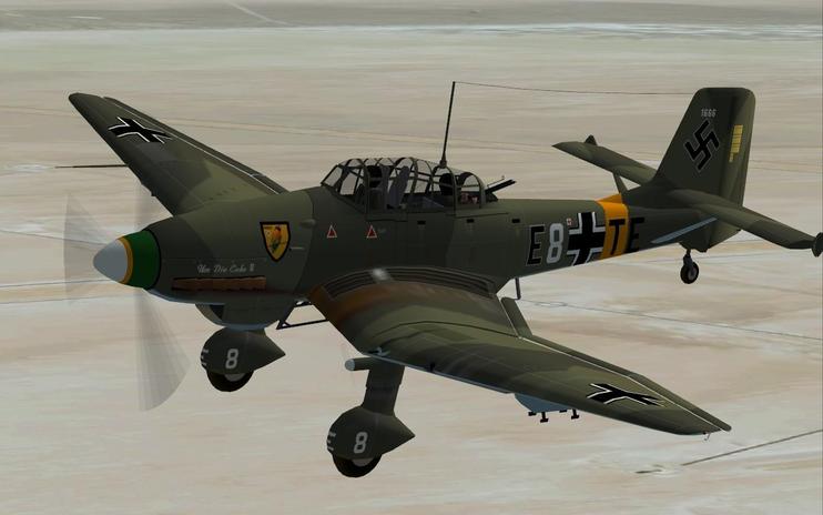 FSX Junkers JU-87 Stuka With Updated Panels