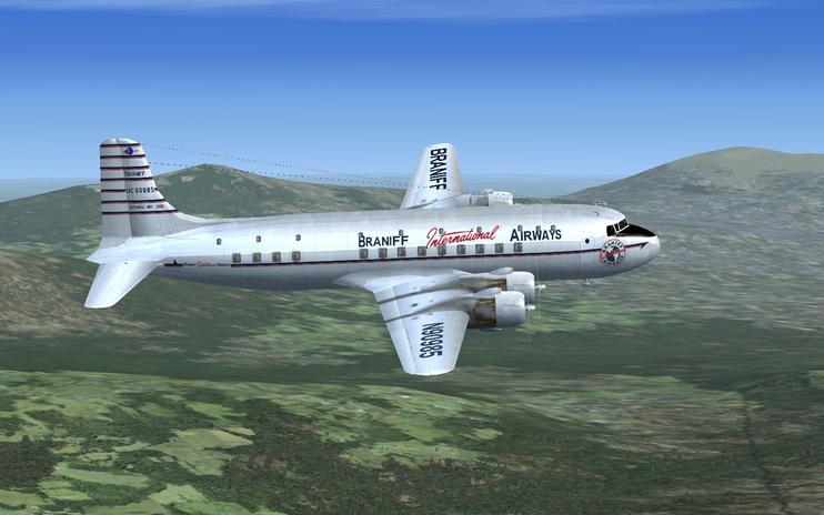 FSX Braniff Douglas DC-6 Delivery Textures